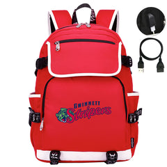 Gwinnett Stripers Backpack School Notebook Travel Bags