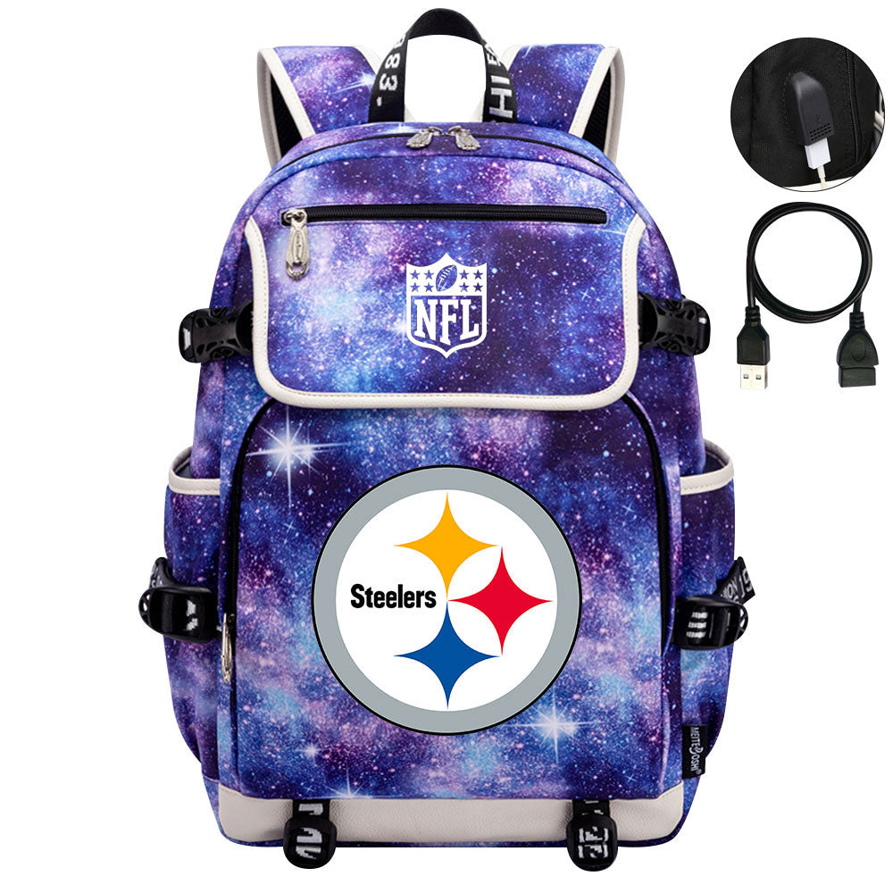 Pittsburgh Steelers Football Rugby Backpack School Notebook Travel Bags