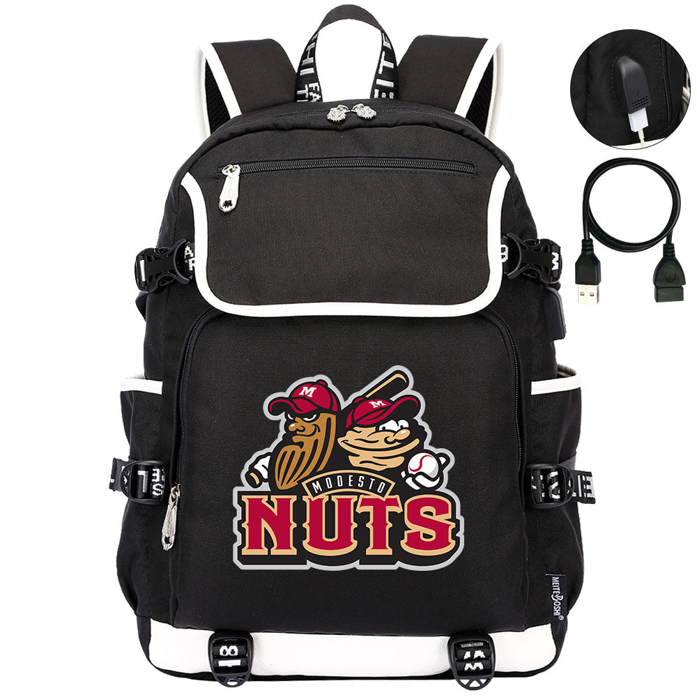 Modesto Nuts Backpack School Notebook Travel Bags