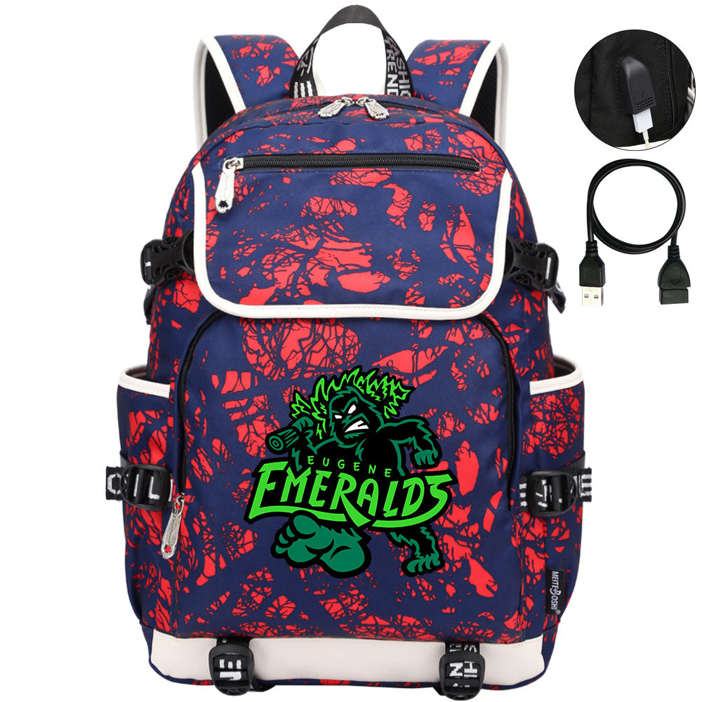Eugene Emeralds Backpack School Notebook Travel Bags