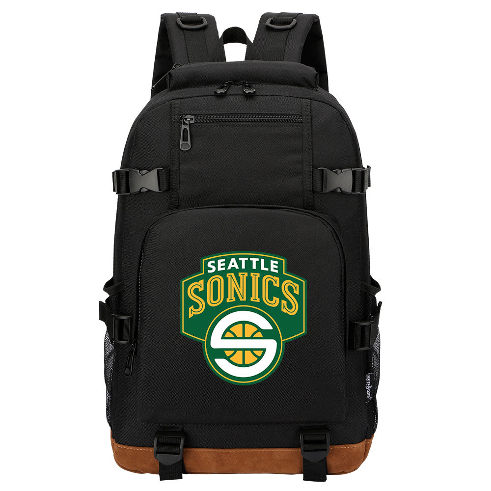 Seattle SuperSonics Waterproof Backpack School Notebook Travel Bag