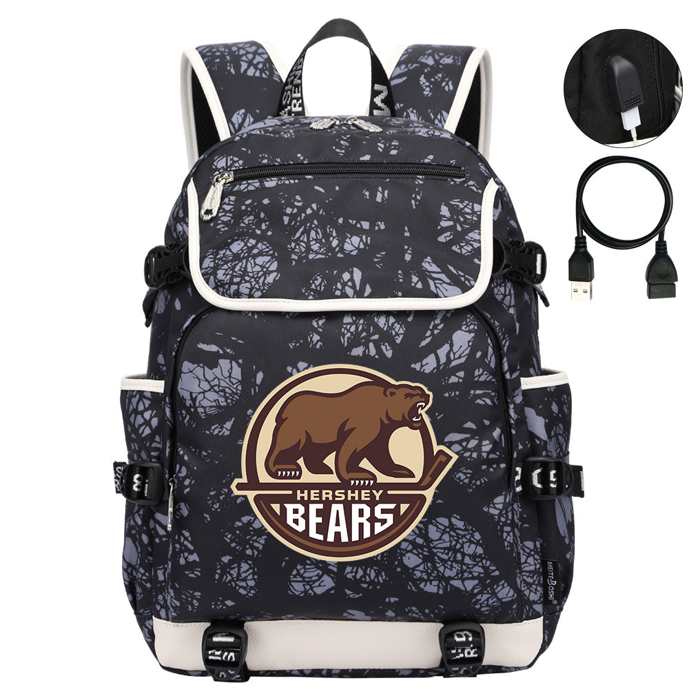 Hershy Bears Hockey League Backpack School Notebook Travel Bag