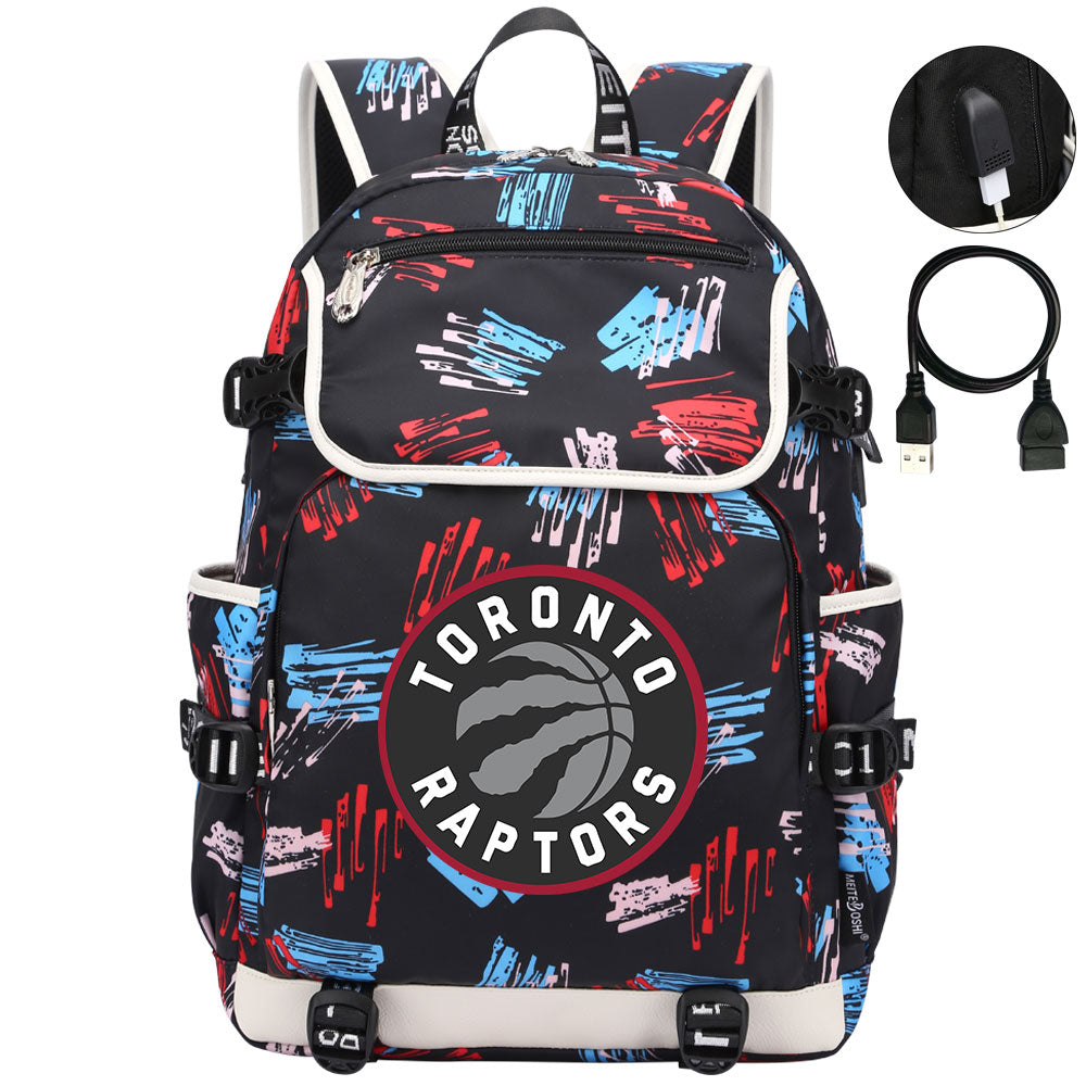 Toronto Raptors Backpack School Notebook Travel Bags