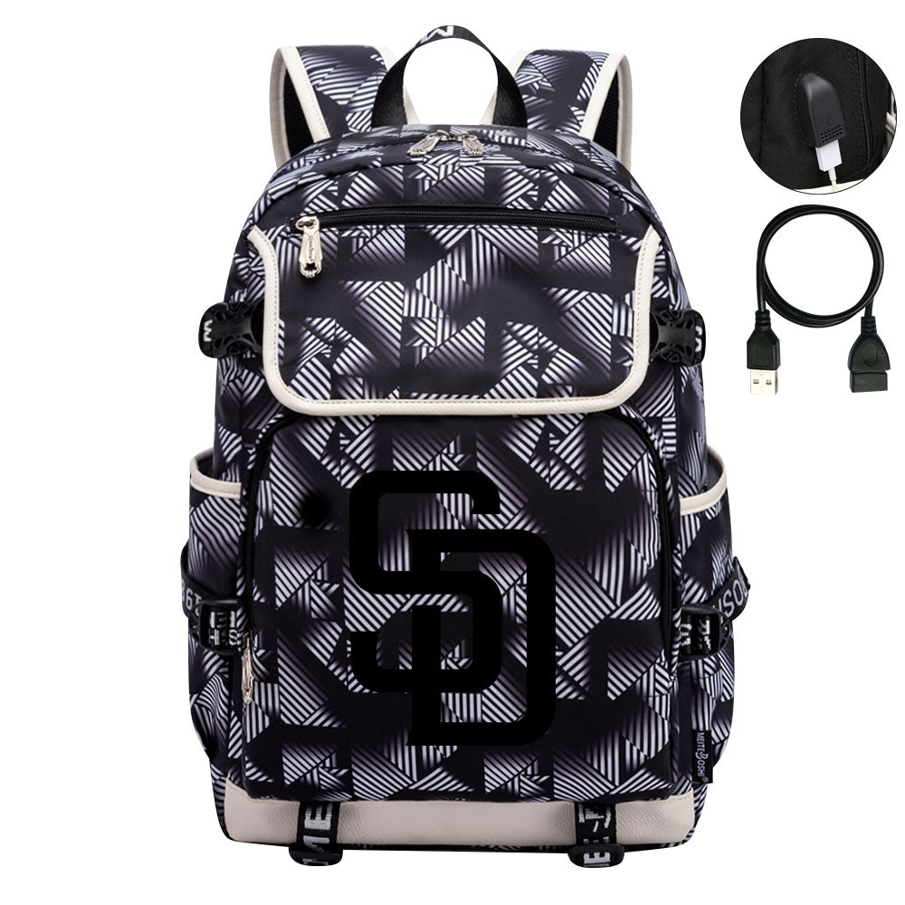 San Diego Padres Backpack School Notebook Travel Bags
