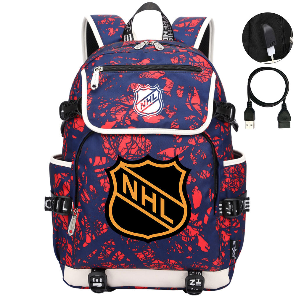 Hockey Team Backpack School Notebook Travel Bags