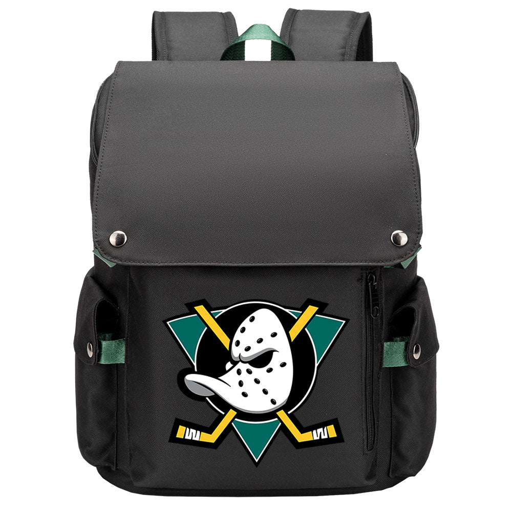 Anaheim Ducks Hockey Team Laptop Backpack Oxford School Bag