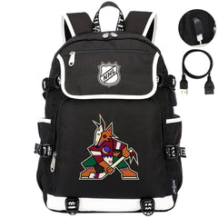 Arizona Coyotes Hockey Team Backpack School Notebook Travel Bags