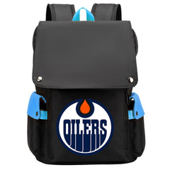 Edmonton Oilers Hockey Team School Backpack Oxford Laptop Bag