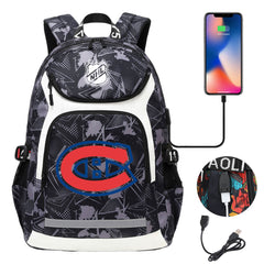 Montreal Canadiens Hockey League Backpack School Notebook Travel Bags With USB