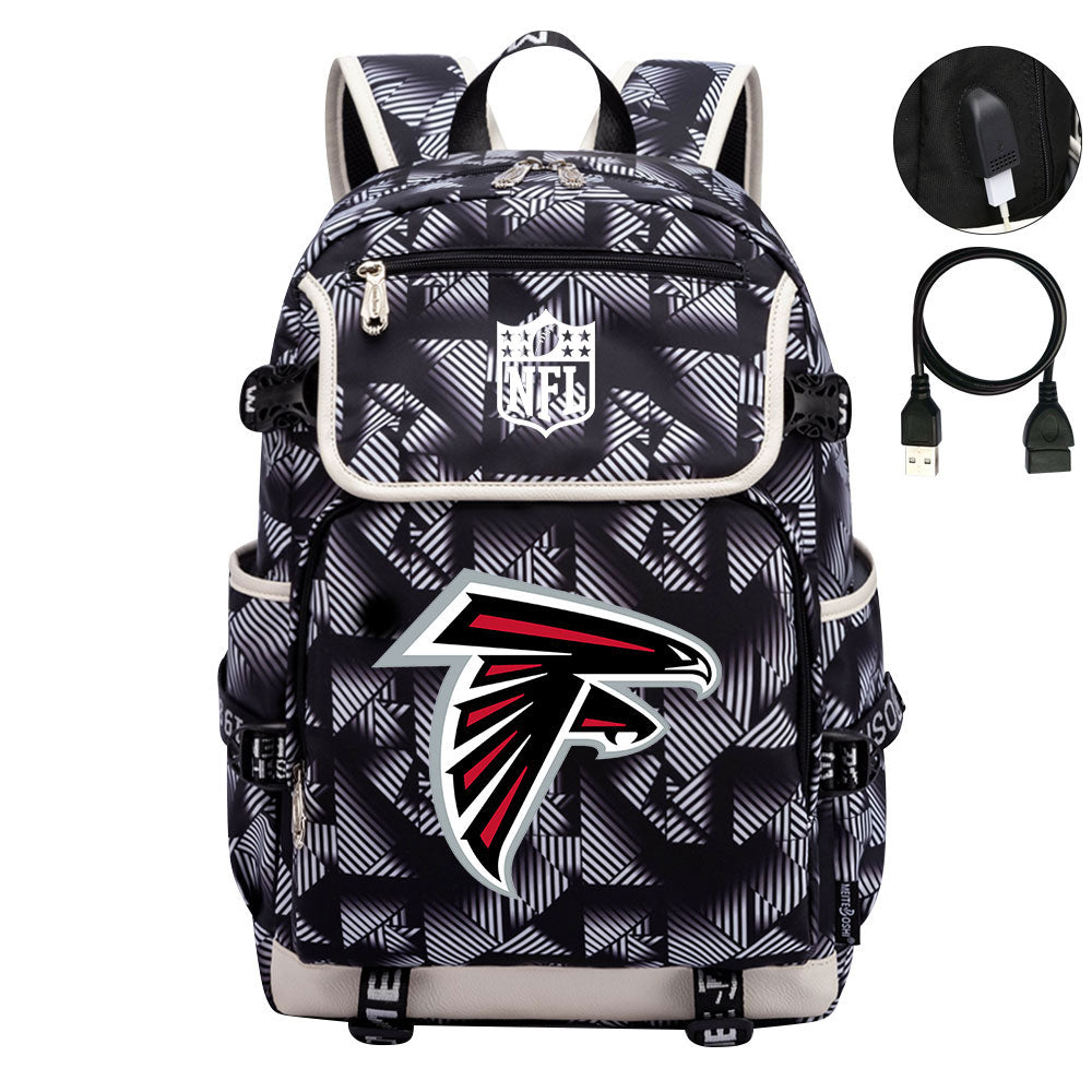 Atlanta Falcons Football Team Rugby Backpack School Notebook Travel Bag