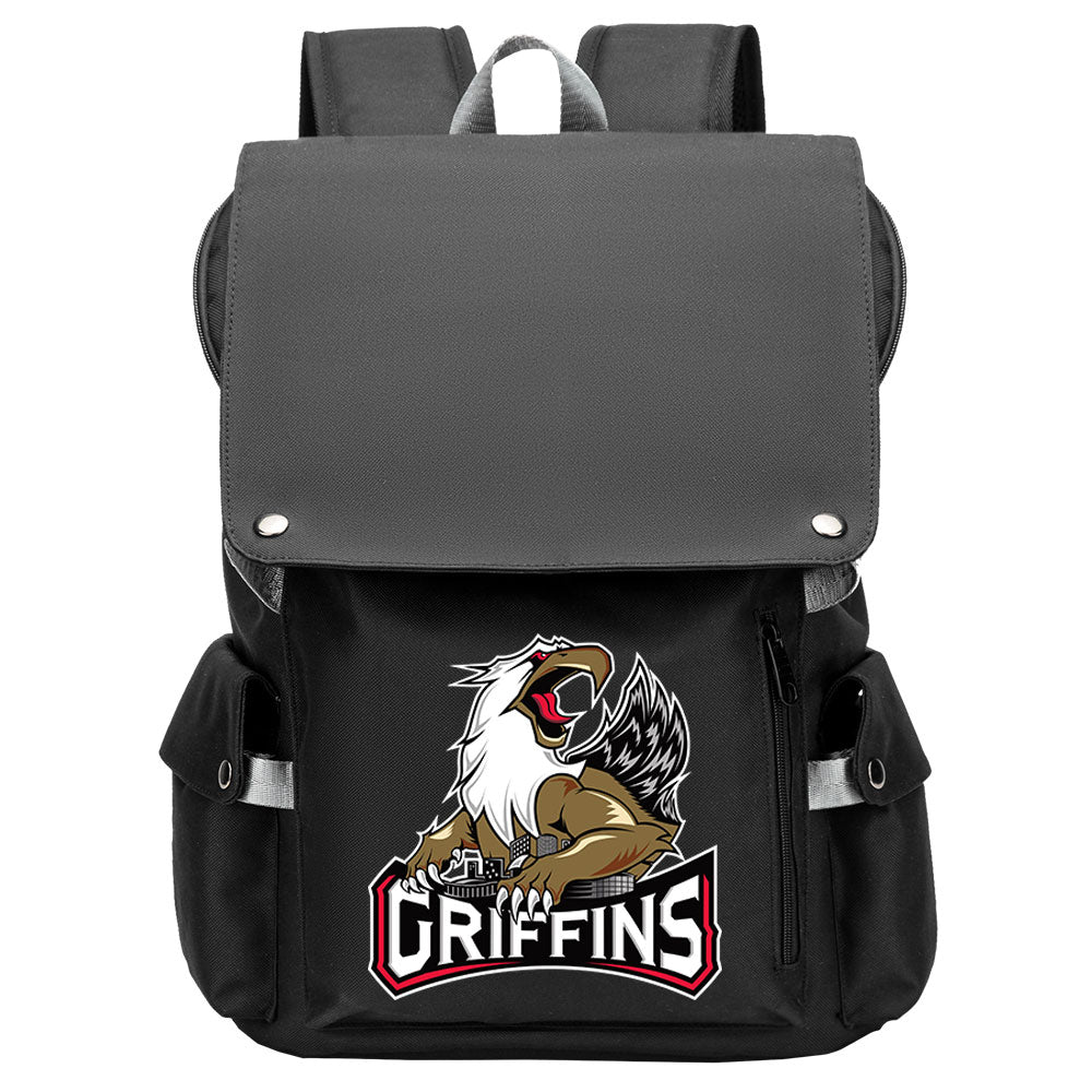 Grand Rapids Griffins  Hockey Team School Backpack Oxford Laptop Bag