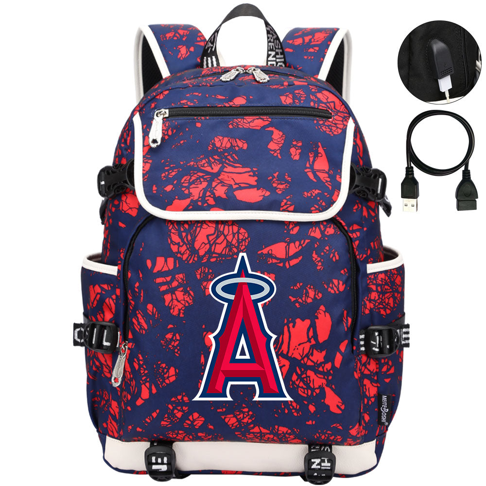 Los Angeles Angels Backpack School Notebook Travel Bags