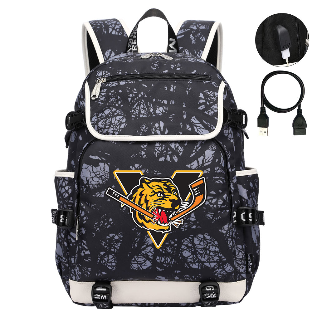 Victoriaville Tigres Hockey Backpack School Notebook Travel Bag