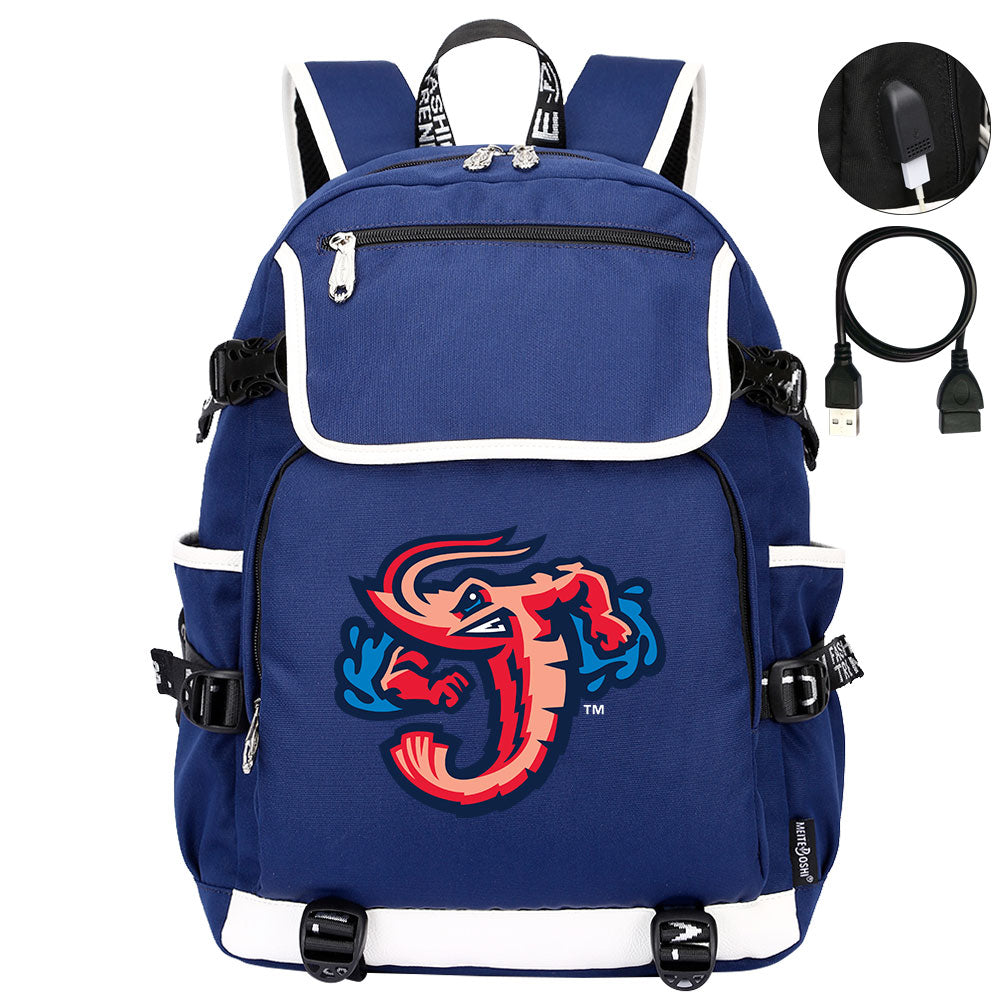 Jacksonville Jumbo Shrimp Backpack School Notebook Travel Bags