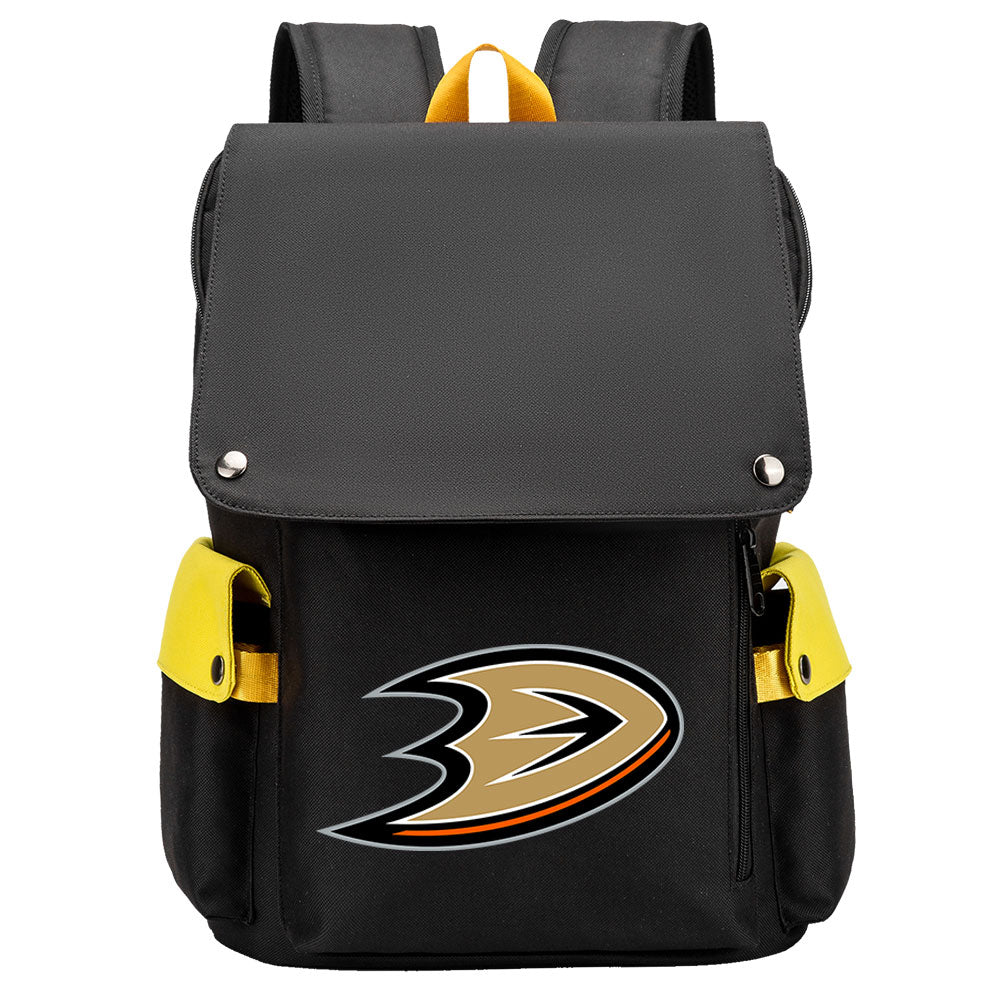 Anaheim Ducks Hockey Team Laptop Backpack Oxford School Bag