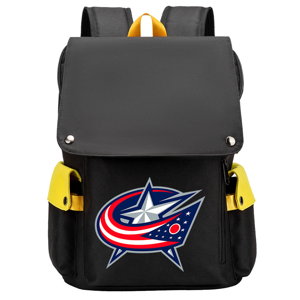 Columbus Blue Jackets Hockey Team School Backpack Oxford Laptop Bag