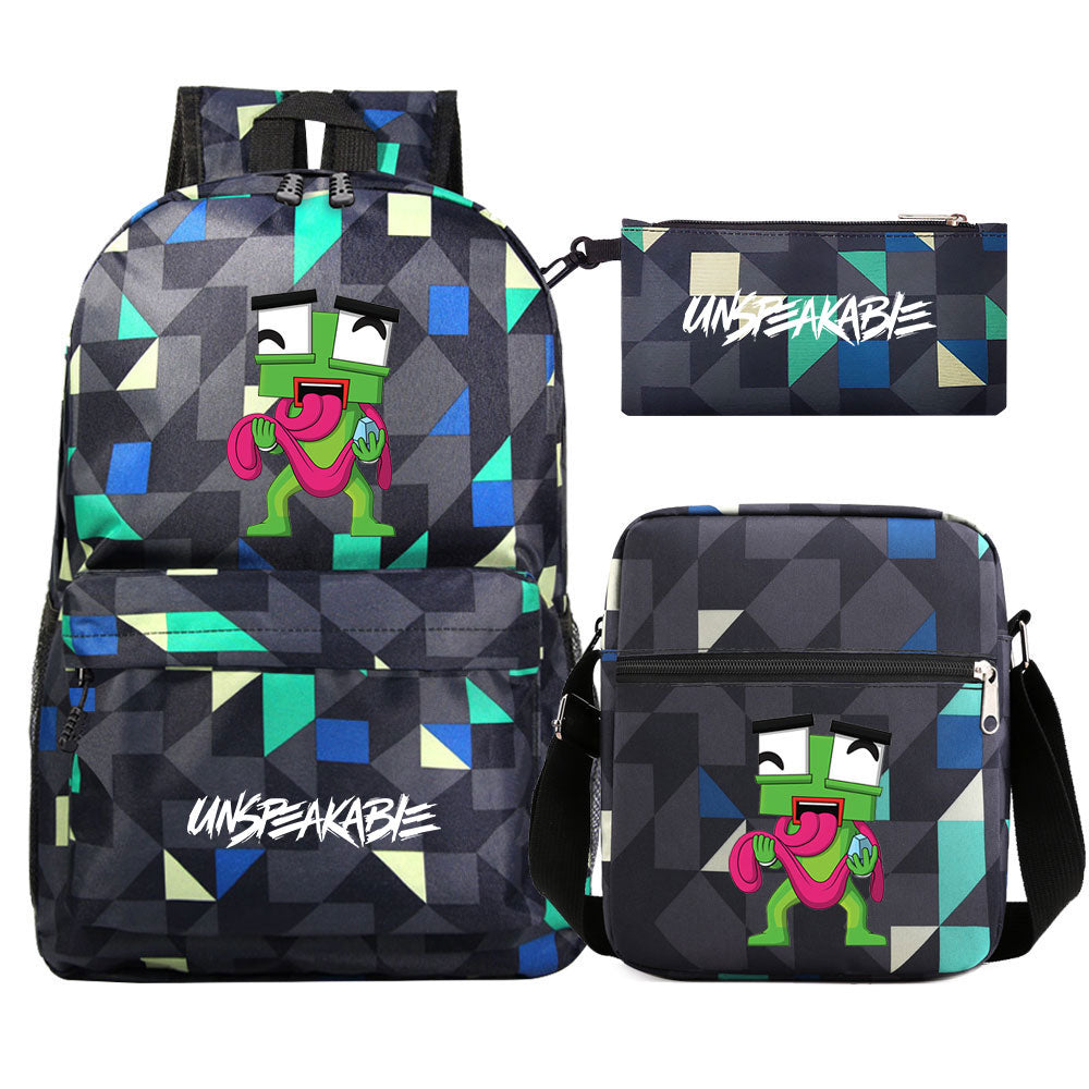 Unspeakable Game School Backpack Shoulder Bag Pencil Bags 3pcs Set