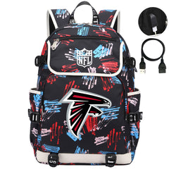 Atlanta Falcons Football Team Rugby Backpack School Notebook Travel Bag