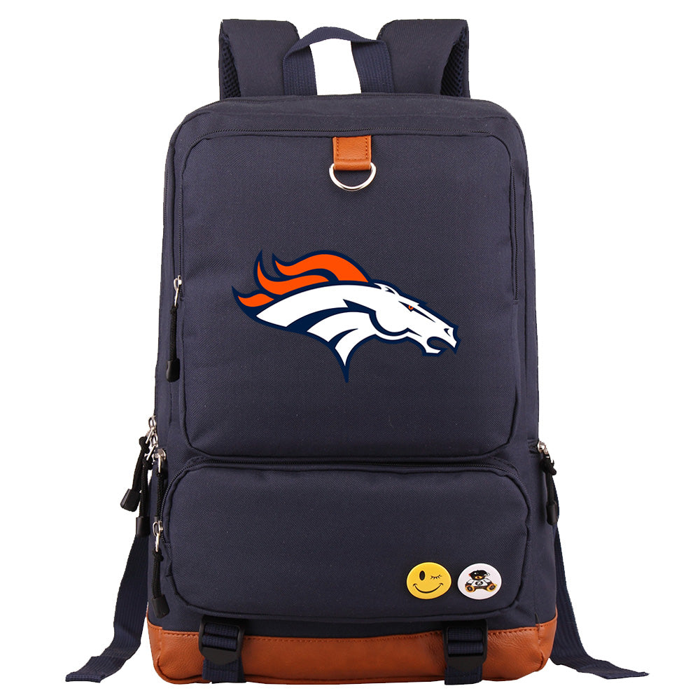 Denver Broncos Football Team Rugby Proof Backpack NoteBook Laptop School Bag
