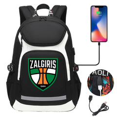 Zalgiris Backpack School Notebook Travel Bags With USB