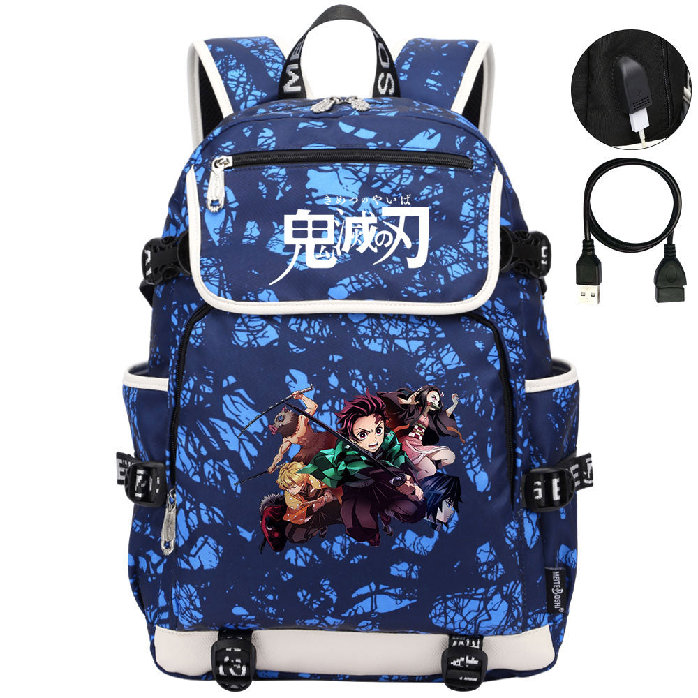 Demon Slayer Kimetsu No Yaiba Backpack School Notebook Travel Bags