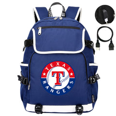 Texas Rangers Backpack School Notebook Travel Bags
