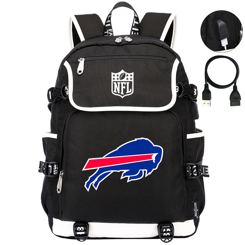 Buffalo Bills Football Team Rugby Backpack School Notebook Travel Bag