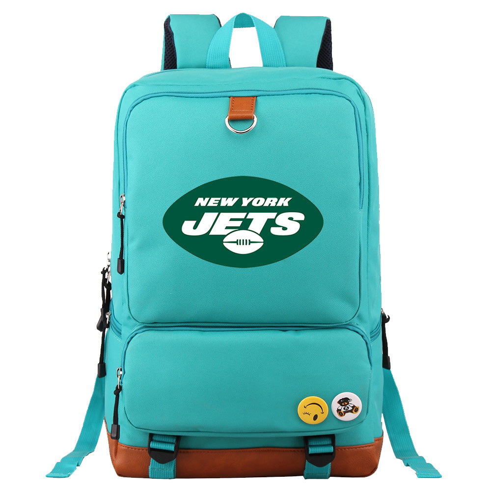 New York Jets Football Team Rugby Proof Backpack NoteBook Laptop School Bag