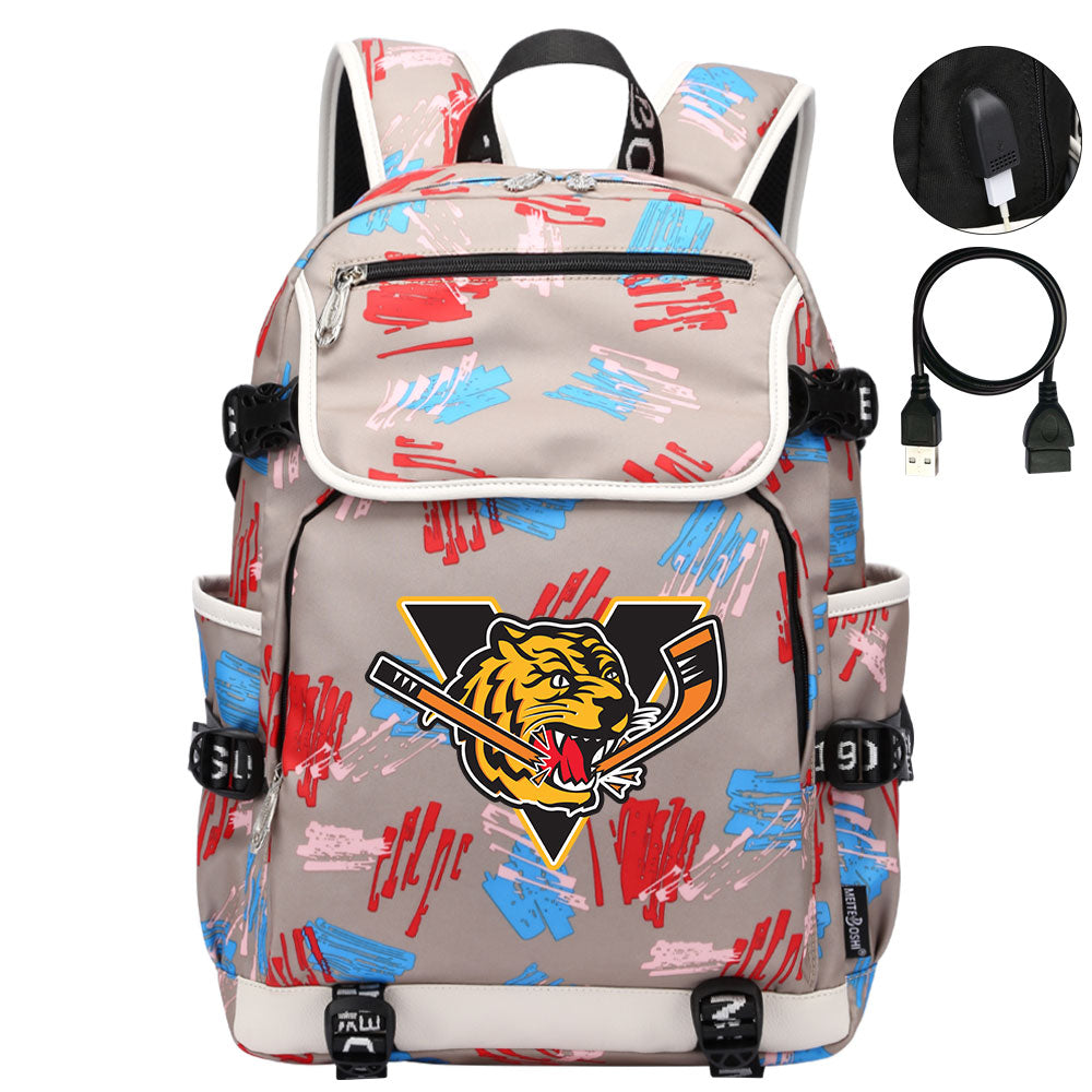 Victoriaville Tigres Hockey Backpack School Notebook Travel Bag
