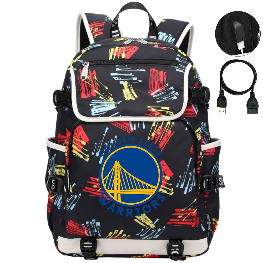 Golden State Warriors Backpack School Notebook Travel Bags