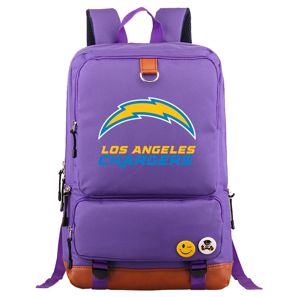 Los Angeles Chargers Football Team Rugby Proof Backpack NoteBook Laptop School Bag
