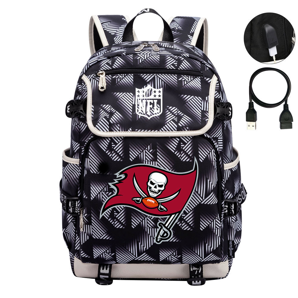 Tampa Bay Buccaneers Football Rugby Backpack School Notebook Travel Bags