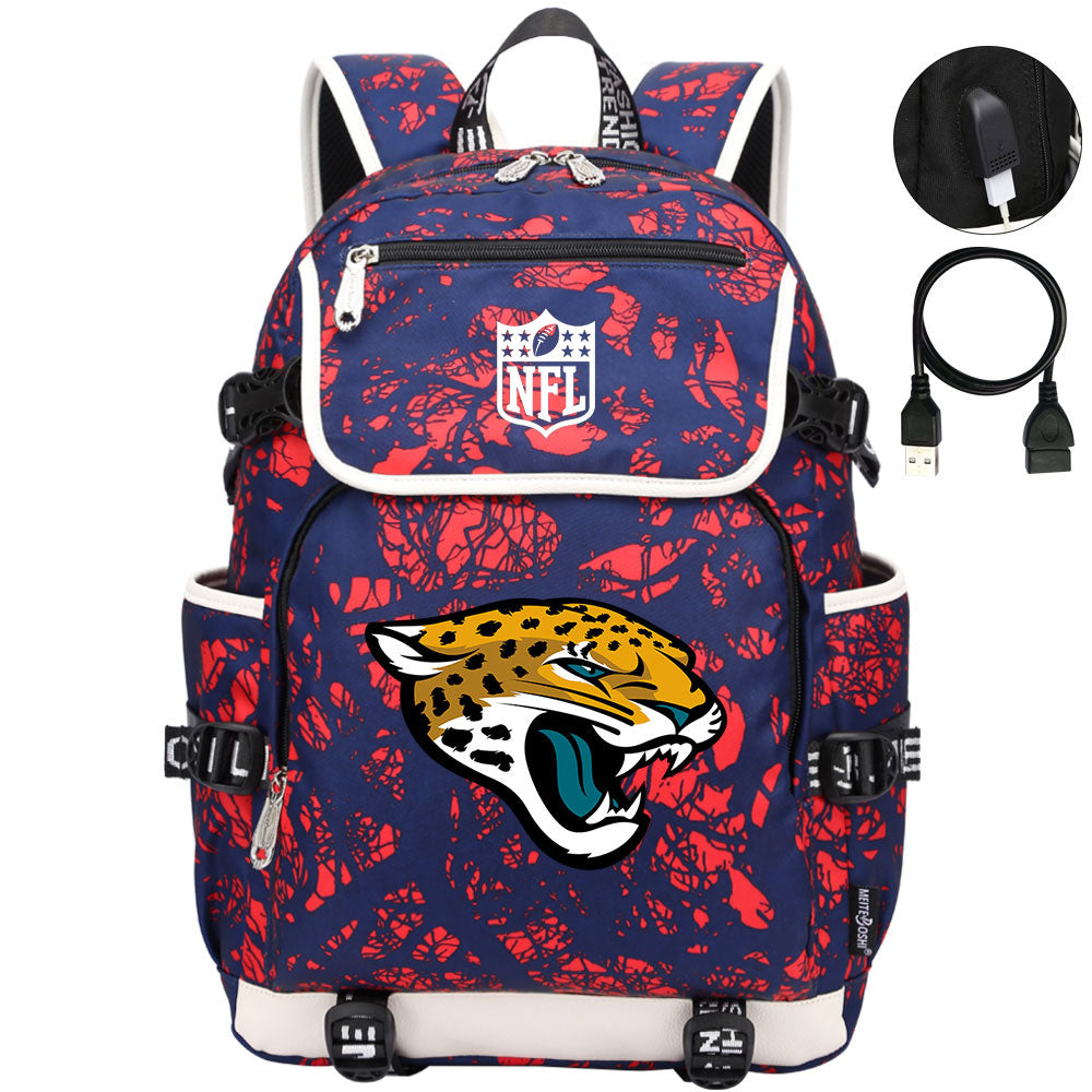 Jacksonville Jaguars Hockey League Backpack School Notebook Travel Bag