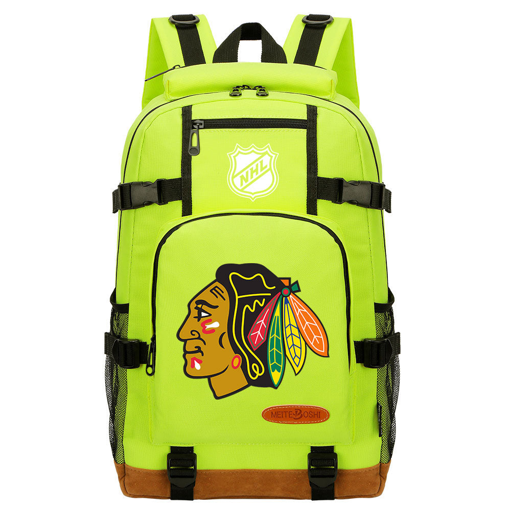 Chicago Blackhawks Hockey League  Waterproof Backpack School Notebook Travel Bag