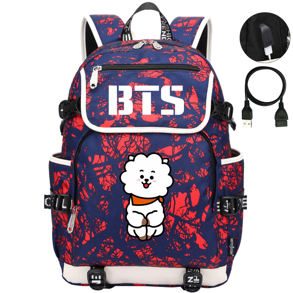 BTS RJ Backpack School Notebook Travel Bags