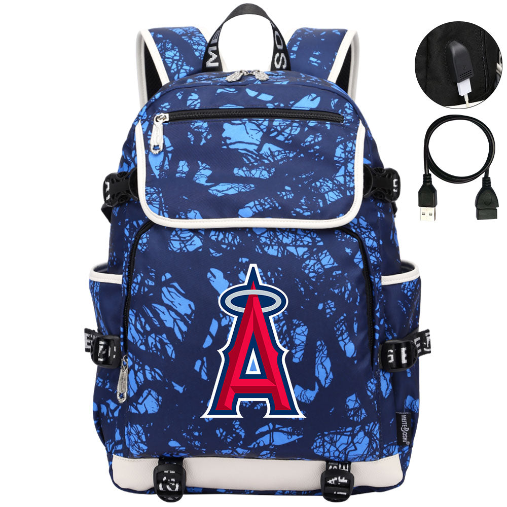 Los Angeles Angels Backpack School Notebook Travel Bags