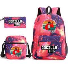 Gorilla Tag School Backpack Shoulder Bag Pencil Bags 3pcs Set