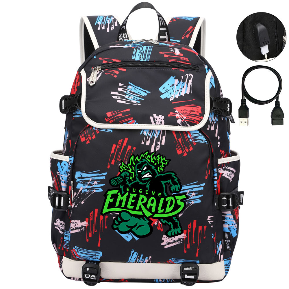 Eugene Emeralds Backpack School Notebook Travel Bags