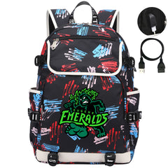Eugene Emeralds Backpack School Notebook Travel Bags