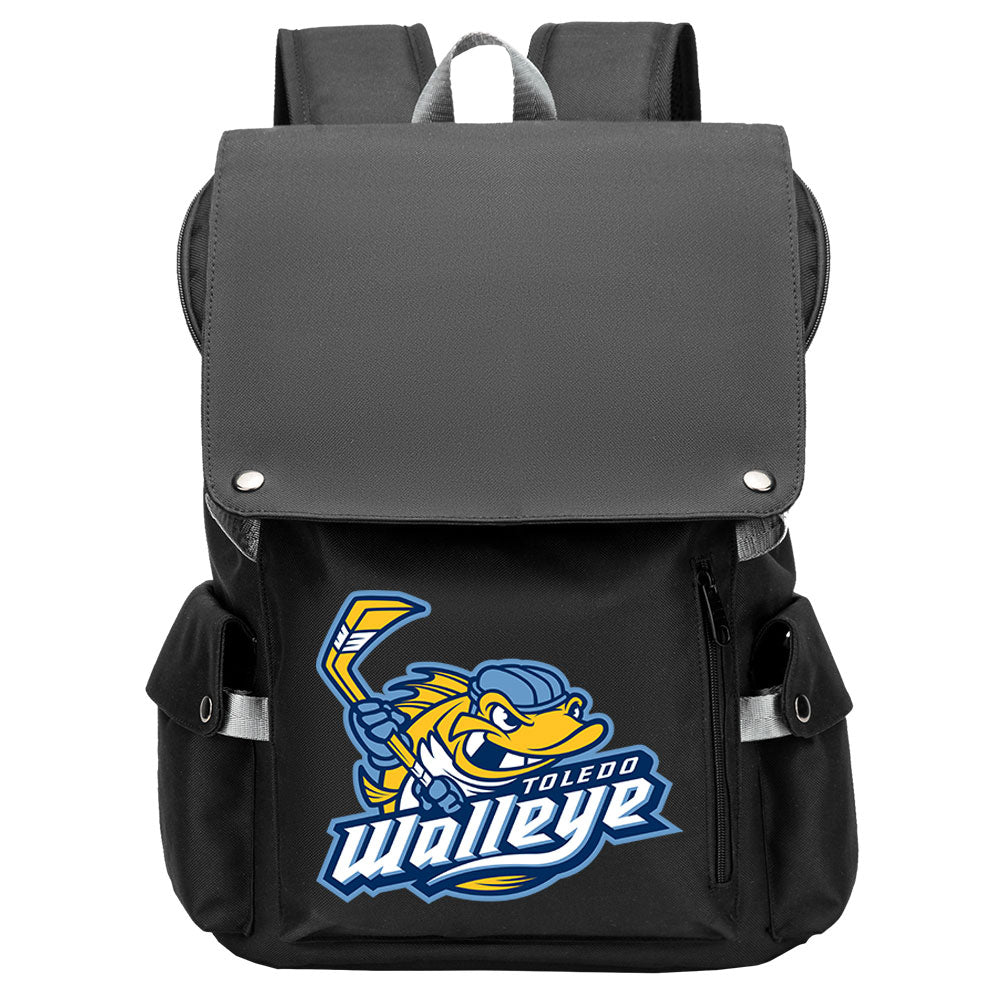Toledo Walleye School Backpack Oxford Laptop Bag