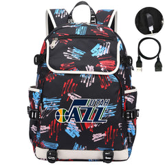 Utah Jazz Backpack School Notebook Travel Bags