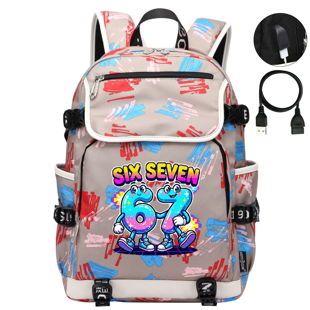Steal a Brainrot 67 Backpack School Notebook Travel Bags