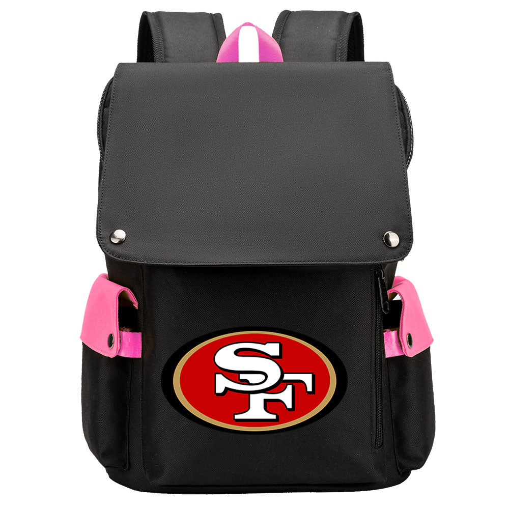 San Francisco 49ers Football Team Rugby Laptop Backpack Oxford School Bag