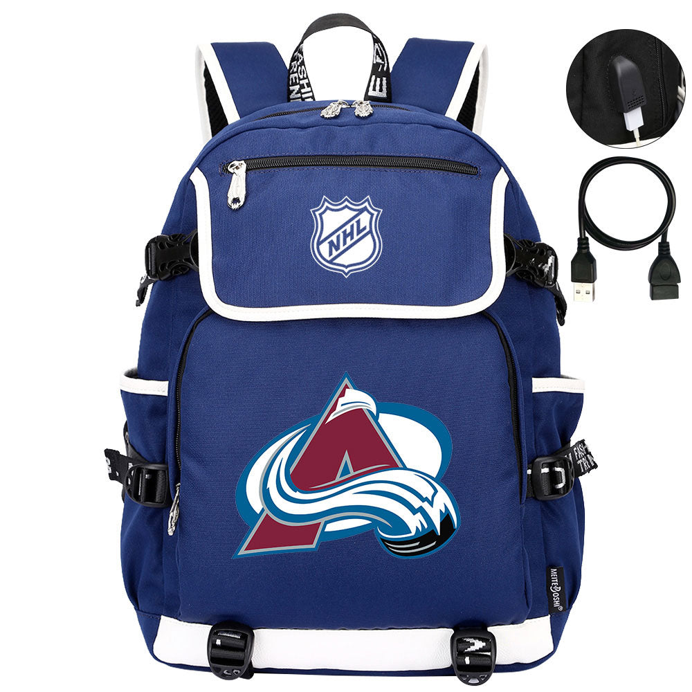 Colorado Avalanche Hockey League Backpack School Notebook Travel Bag