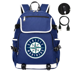 Seattle Mariners Backpack School Notebook Travel Bags