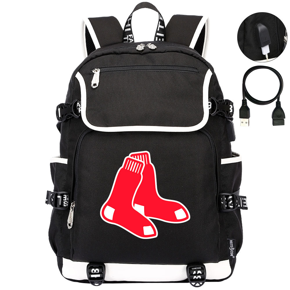 Boston Red Sox Backpack School Notebook Travel Bags