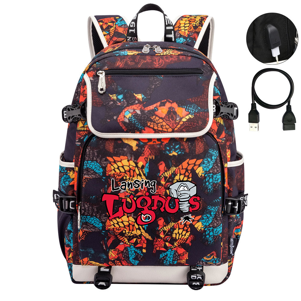 Lansing Lugnuts Backpack School Notebook Travel Bags