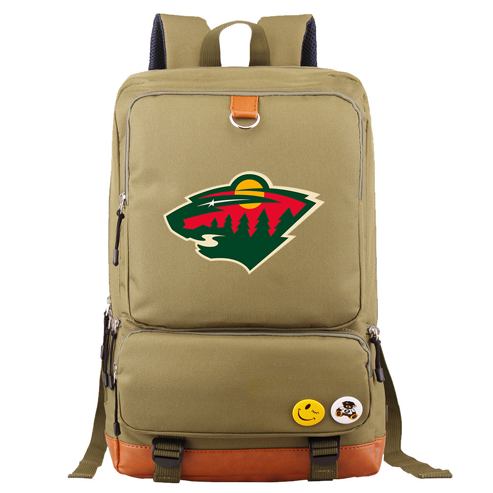 Minnesota Wild Hockey Team Proof Backpack NoteBook Laptop School Bag