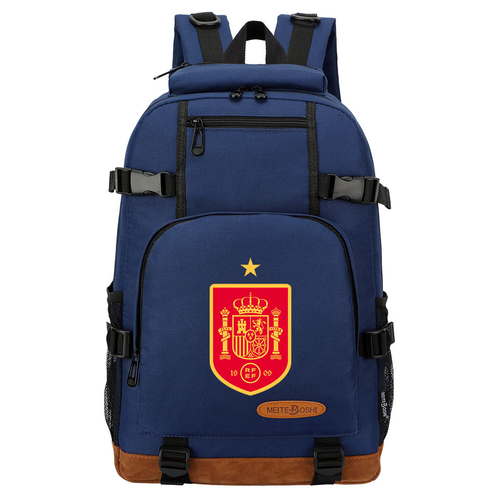 Spain National Football Team Waterproof Backpack School Notebook Travel Bag