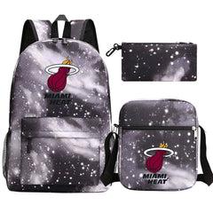 Miami Heat Basketball School Backpack Shoulder Bag Pencil Bags 3pcs Set